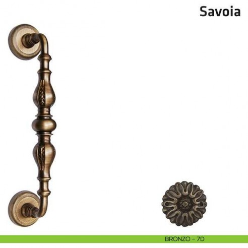 Maniglione per porta Savoia Comit accoppiato 280 mm bronzo