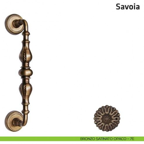 Maniglione per porta Savoia Comit accoppiato 280 mm bronzo satinato opaco
