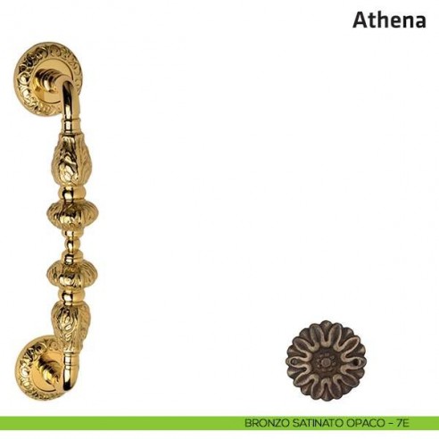 Maniglione per porta Athena Comit singolo 265 mm bronzo satinato opaco