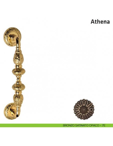 Maniglione per porta Athena Comit singolo 265 mm bronzo satinato opaco