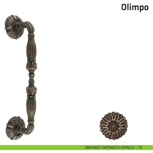 Maniglione per porta Olimpo Comit singolo 320 mm bronzo satinato opaco