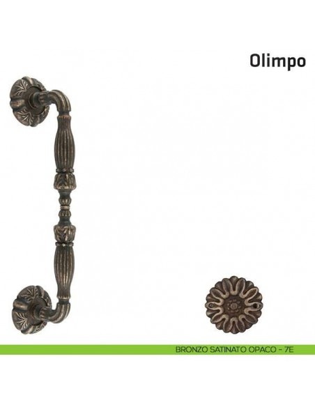 Maniglione per porta Olimpo Comit singolo 320 mm bronzo satinato opaco