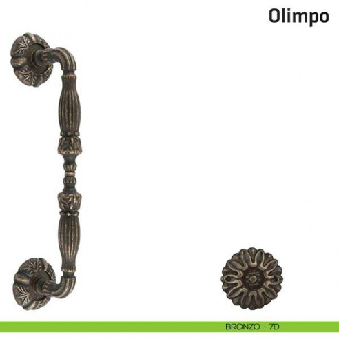 Maniglione per porta Olimpo Comit accoppiato 320 mm bronzo