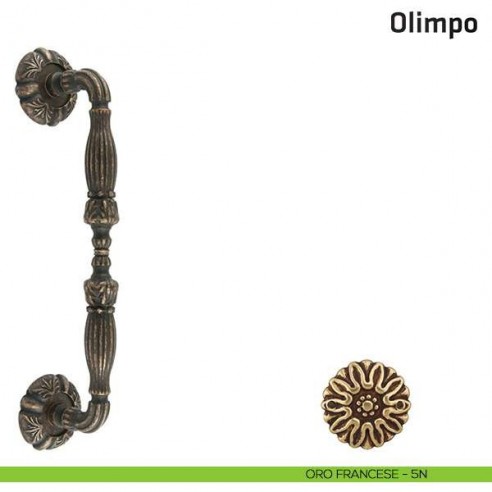 Maniglione per porta Olimpo Comit accoppiato 320 mm oro francese