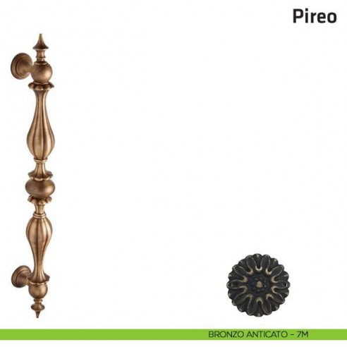 Maniglione per porta Pireo Comit singolo 490 mm bronzo antico