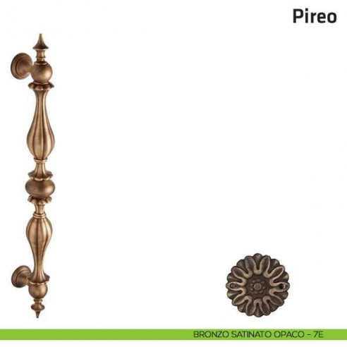 Maniglione per porta Pireo Comit accoppiato 490 mm bronzo satinato opaco