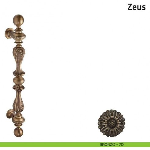 Maniglione per porta Zeus Comit accoppiato 640 mm bronzo