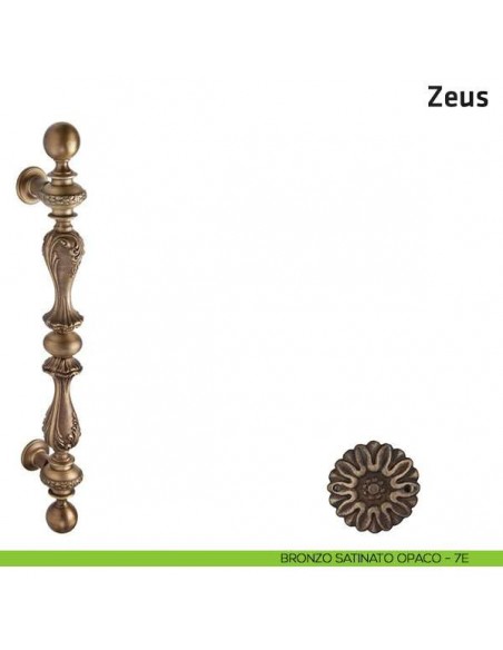 Maniglione per porta Zeus Comit accoppiato 640 mm bronzo satinato opaco