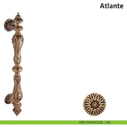 Maniglione per porta Atlante Comit singolo 630 mm oro francese