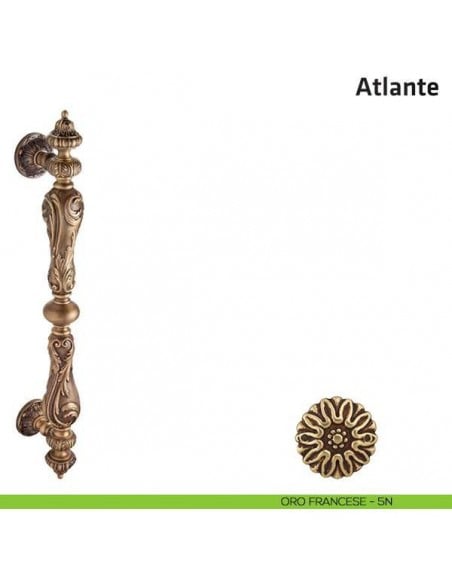 Maniglione per porta Atlante Comit accoppiato 630 mm oro francese