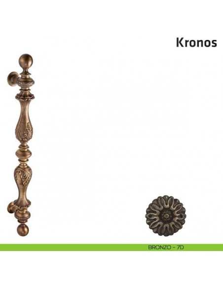 Maniglione per porta Kronos Comit singolo 750 mm bronzo