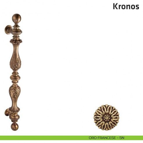 Maniglione per porta Kronos Comit singolo 750 mm oro francese
