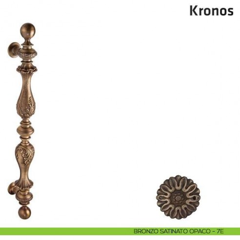 Maniglione per porta Kronos Comit accoppiato 750 mm bronzo satinato opaco