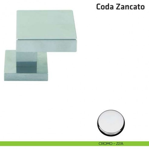 Pomolo fisso per porta Coda Zancato Comit 60x60 mm cromo lucido