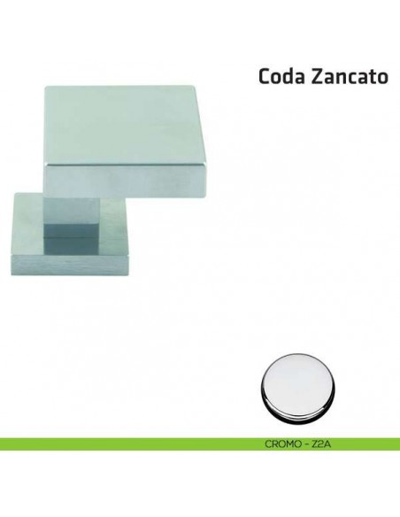 Pomolo girevole per porta Coda Zancato Comit 60x60 mm cromo lucido