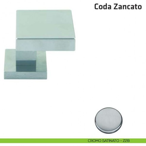 Pomolo girevole per porta Coda Zancato Comit 60x60 mm cromo satinato