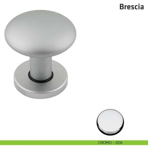 Pomolo fisso per porta Brescia Comit diametro 60 mm cromo lucido