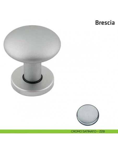 Pomolo fisso per porta Brescia Comit diametro 60 mm cromo satinato