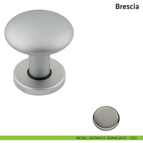 Pomolo fisso per porta Brescia Comit diametro 60 mm nickel satinato verniciato