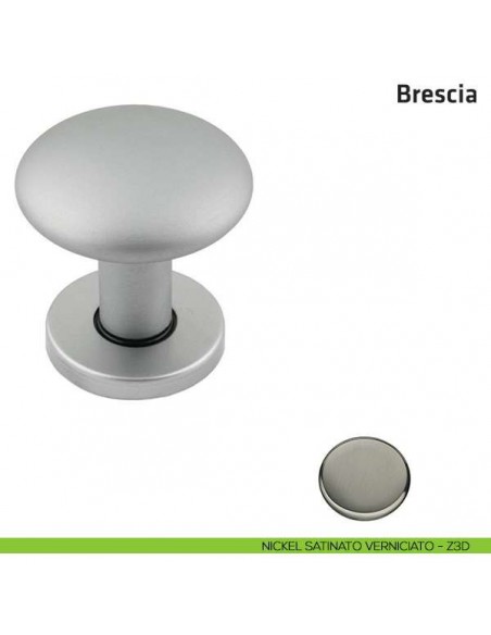 Pomolo fisso per porta Brescia Comit diametro 60 mm nickel satinato verniciato