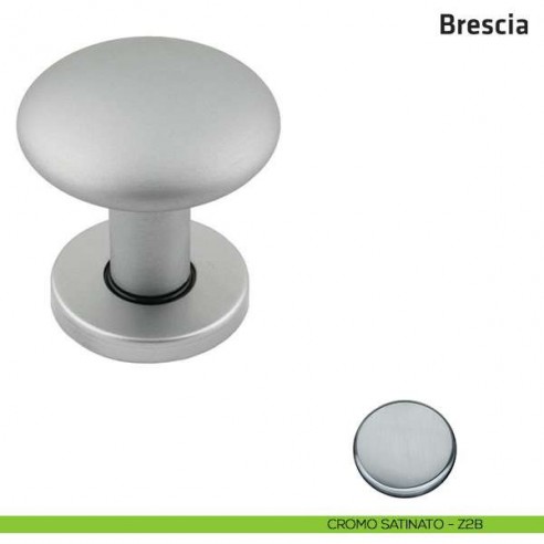 Pomolo girevole per porta Brescia Comit diametro 60 mm cromo satinato
