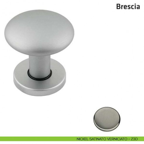 Pomolo girevole per porta Brescia Comit diametro 60 mm nickel satinato verniciato