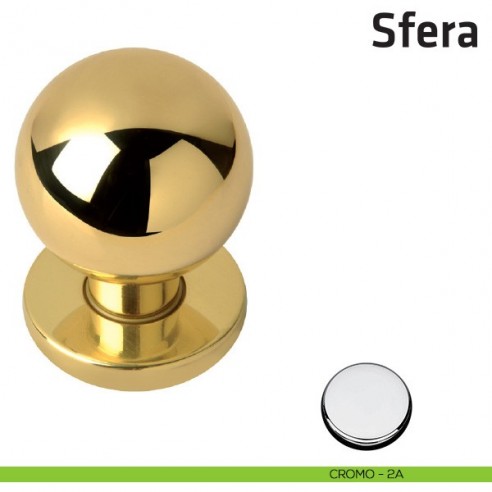 Pomolo fisso per porta Sfera Comit diametro 50 mm cromo lucido