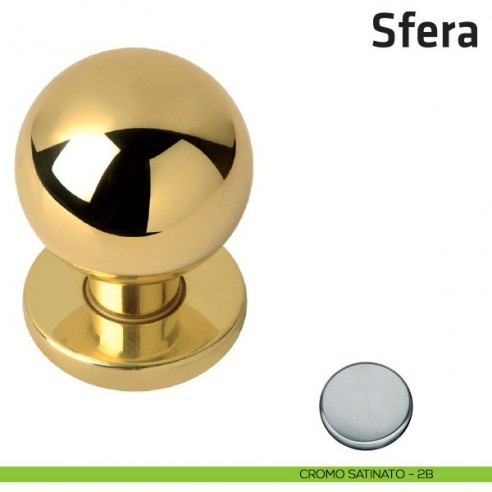 Pomolo fisso per porta Sfera Comit diametro 50 mm cromo satinato