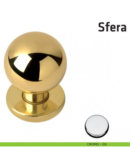 Pomolo girevole per porta Sfera Comit diametro 50 mm cromo lucido