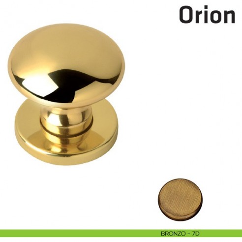 Pomolo fisso per porta Orion Comit diametro 50 mm bronzo