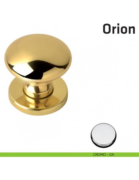 Pomolo fisso per porta Orion Comit diametro 50 mm cromo lucido