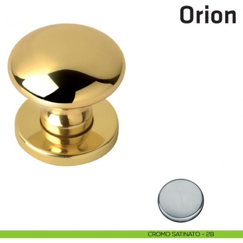 Pomolo fisso per porta Orion Comit diametro 50 mm cromo satinato