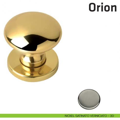 Pomolo fisso per porta Orion Comit diametro 50 mm nickel satinato verniciato