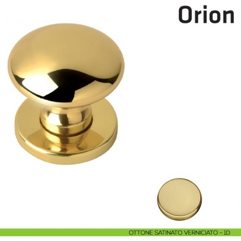 Pomolo girevole per porta Orion Comit diametro 50 mm ottone satinato verniciato