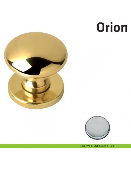 Pomolo girevole per porta Orion Comit diametro 50 mm cromo satinato
