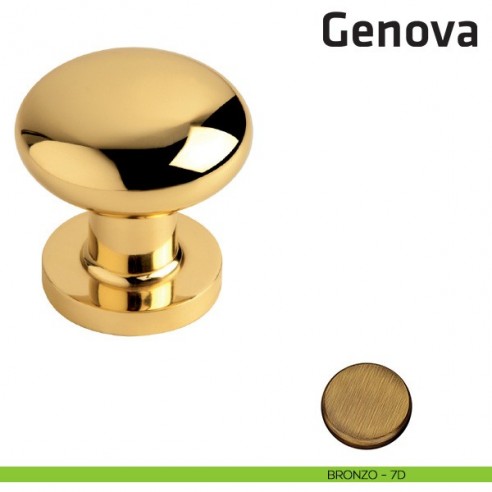 Pomolo fisso per porta Genova Comit diametro 65 mm bronzo
