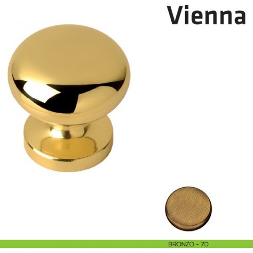 Pomolo fisso per porta Vienna Comit diametro 64 mm bronzo