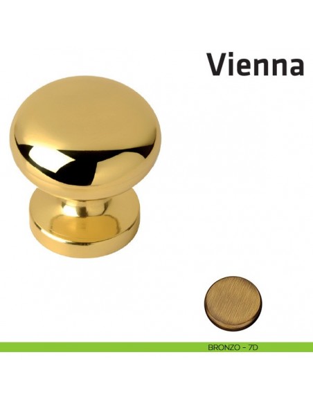 Pomolo fisso per porta Vienna Comit diametro 64 mm bronzo