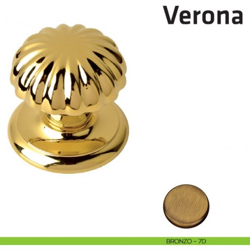 Pomolo fisso per porta Verona Comit diametro 60 mm bronzo