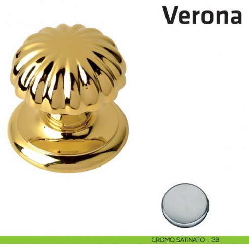Pomolo fisso per porta Verona Comit diametro 60 mm cromo satinato