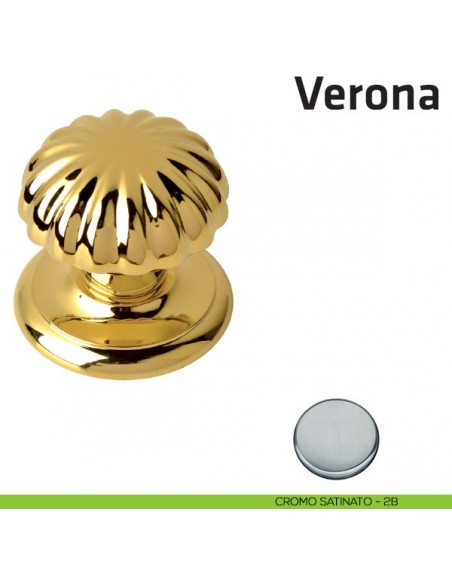Pomolo fisso per porta Verona Comit diametro 70 mm cromo satinato