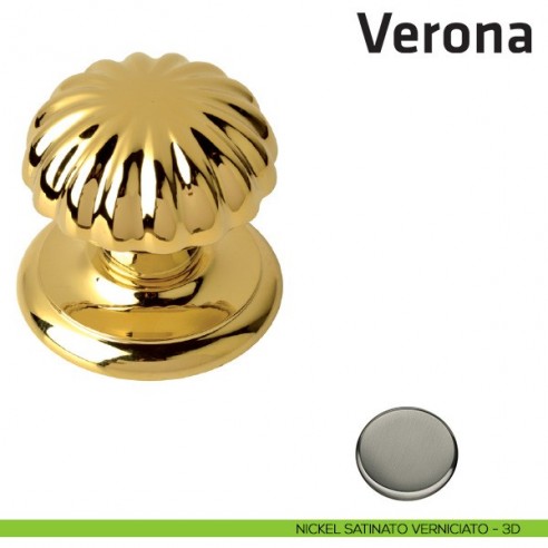 Pomolo fisso per porta Verona Comit diametro 70 mm nickel satinato verniciato