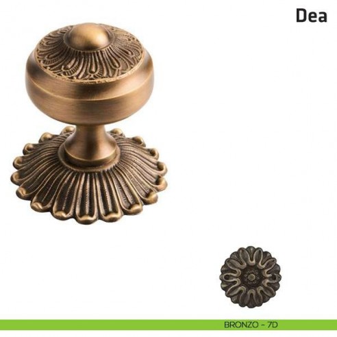 Pomolo fisso per porta Dea Comit diametro 65 mm bronzo