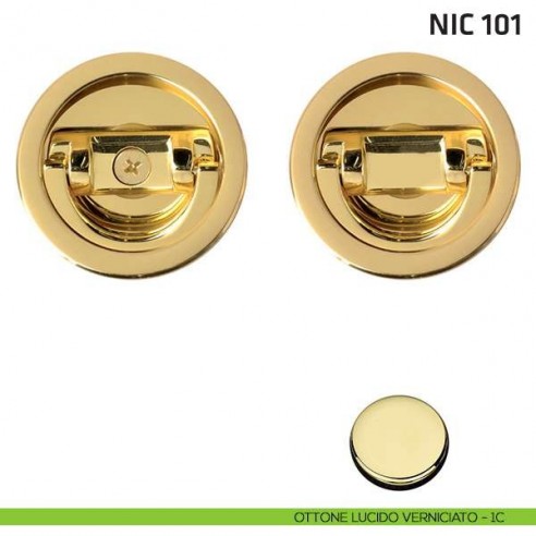 Kit tondo con doppio anello NIC 101 ottone lucido verniciato