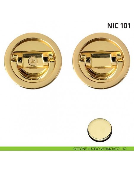 Kit tondo con doppio anello NIC 101 ottone lucido verniciato