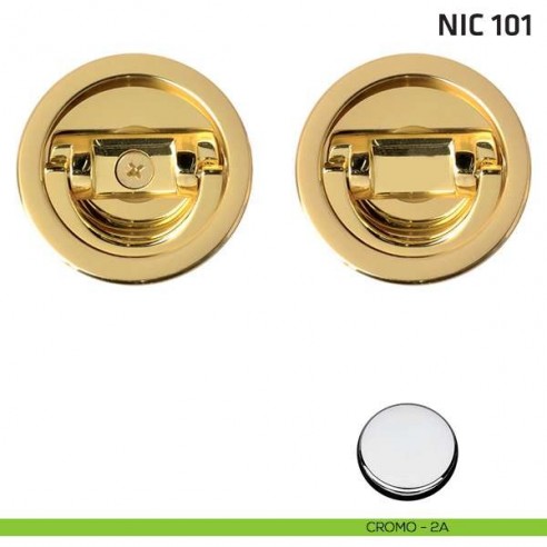 Kit tondo con doppio anello NIC 101 cromo lucido