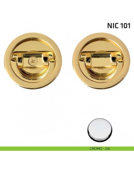 Kit tondo con doppio anello NIC 101 cromo lucido