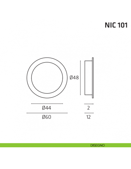 Kit tondo con doppio anello NIC 101 disegno
