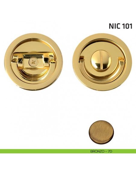 Kit tondo con anello + anello in folle NIC 101 bronzo