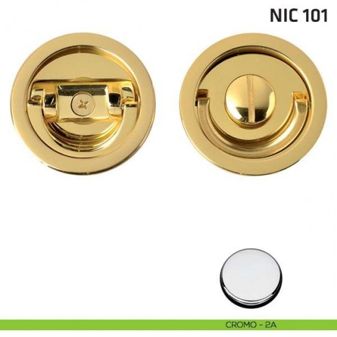 Kit tondo con anello + anello in folle NIC 101 cromo lucido